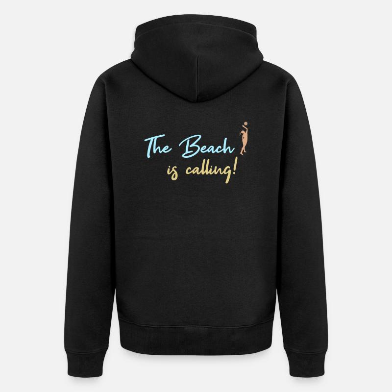 Beachvolleyball - Unisex Premium Bio Zip Hoodie - Schwarz