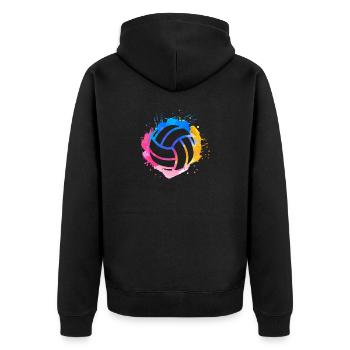 Volley-ball Joueur Entraîneur Mom Daughter School - Veste à capuche bio Premium Unisexe - noir - Dos - Nico (187cm)