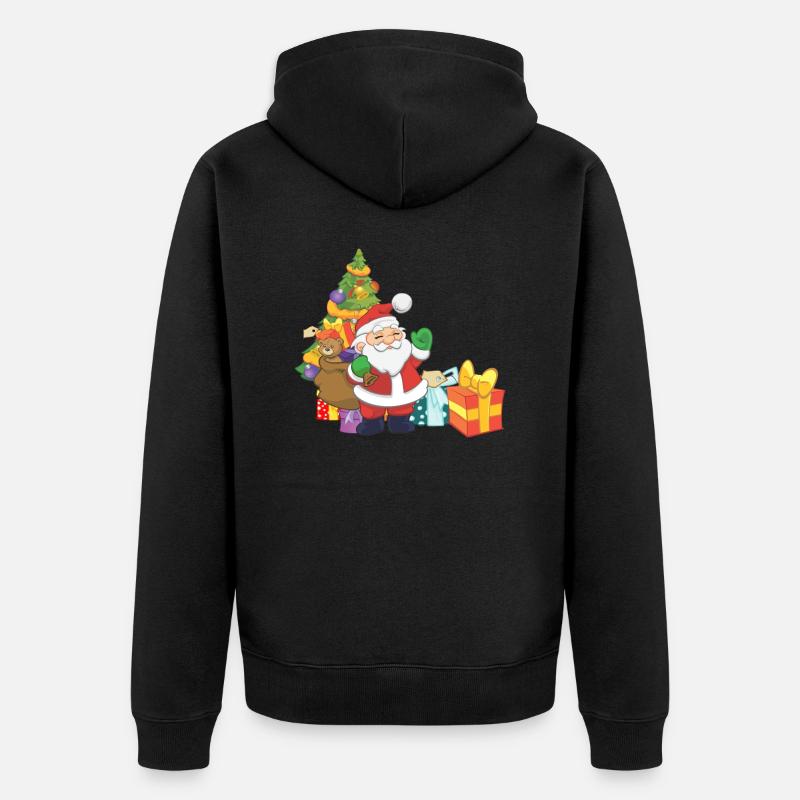 Weihnachtsmann - Unisex Premium Bio Zip Hoodie - Schwarz