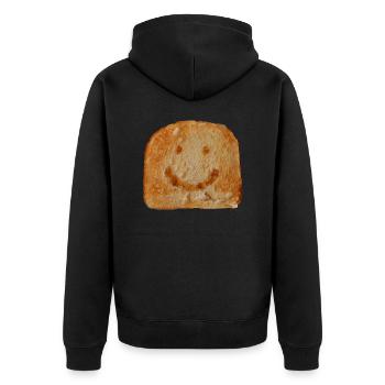 Toast drôle de pain toast bardage de pain - Veste à capuche bio Premium Unisexe - noir - Dos - Nico (187cm)