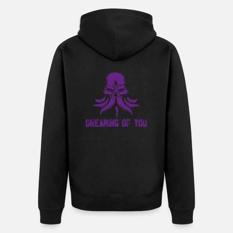 Träumen von Ihnen - Unisex Premium Bio Zip Hoodie - Schwarz