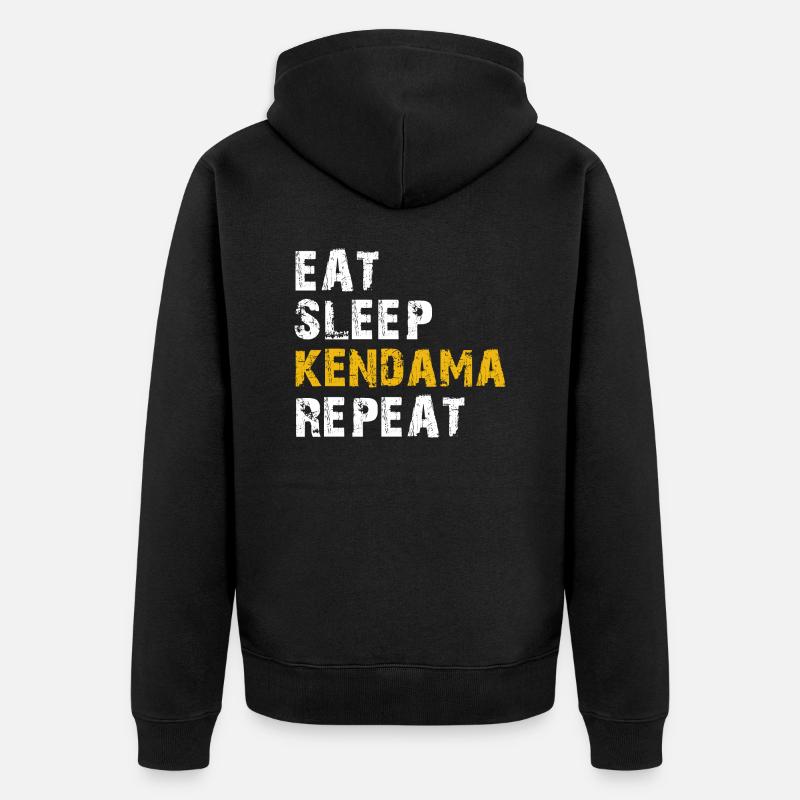 manger dormir kendama répéter - Veste à capuche bio Premium Unisexe - noir