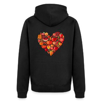 Organic - Unisex Premium Organic Zip Hoodie - black - Back - Nico (187cm)