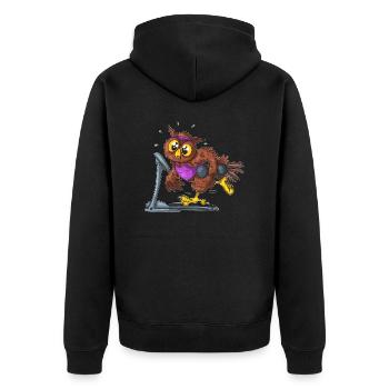 Eule Sport - Veste à capuche bio Premium Unisexe - noir - Dos - Nico (187cm)