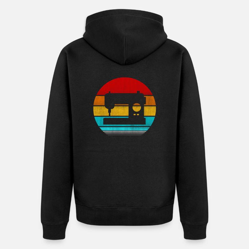 Machine à coudre - Veste à capuche bio Premium Unisexe - noir