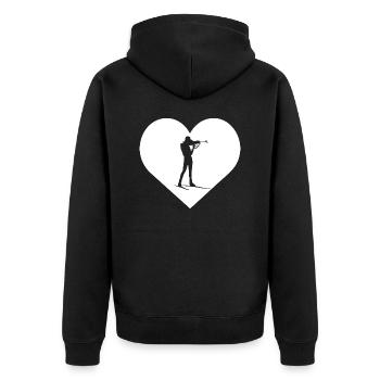 Biathlon - Veste à capuche bio Premium Unisexe - noir - Dos - Nico (187cm)