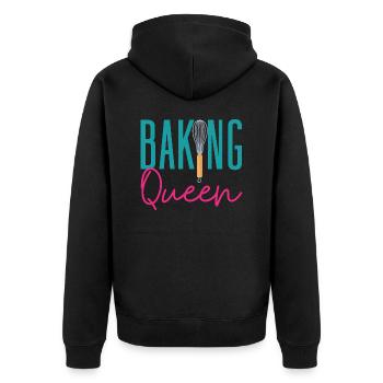 Baking Queen Pâtisserie Amoureux Boulanger Profession - Veste à capuche bio Premium Unisexe - noir - Dos - Nico (187cm)