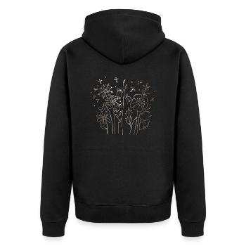 Fleur - Veste à capuche bio Premium Unisexe - noir - Dos - Nico (187cm)