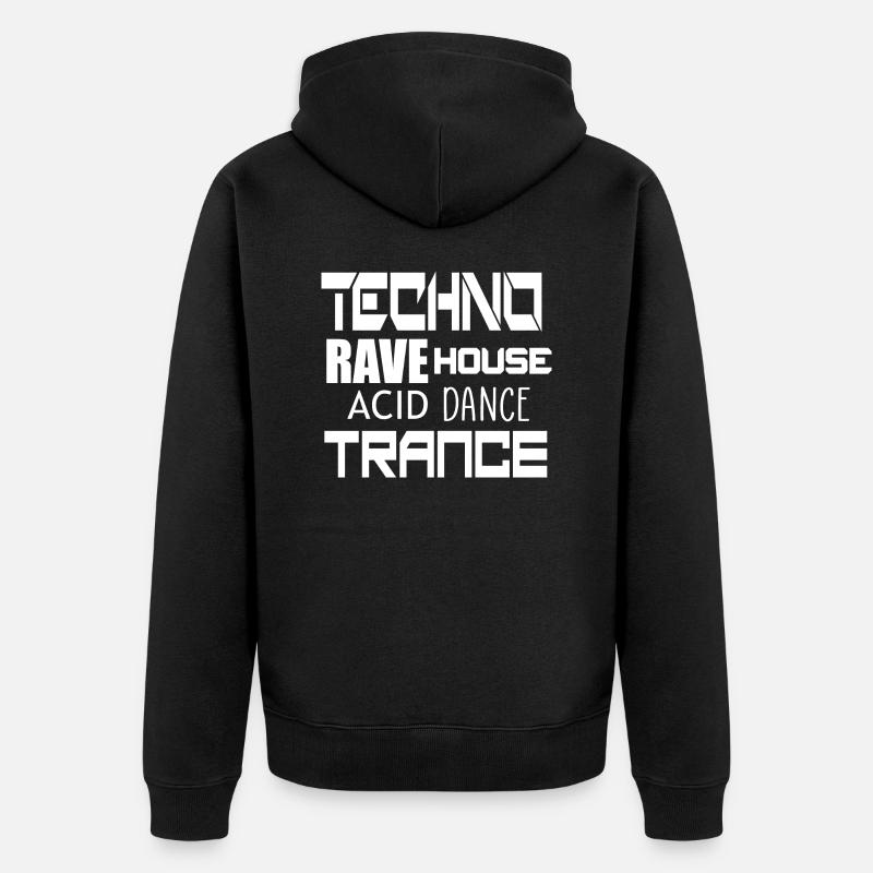 danse techno trance - Veste à capuche bio Premium Unisexe - noir