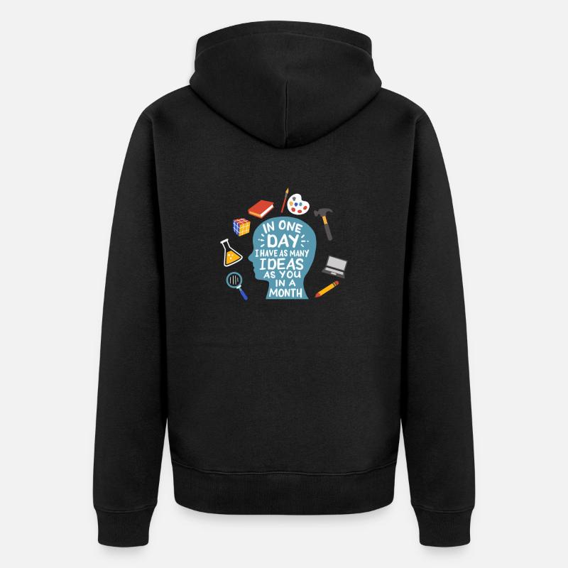 ADHS-Bewusstsein - Unisex Premium Bio Zip Hoodie - Schwarz