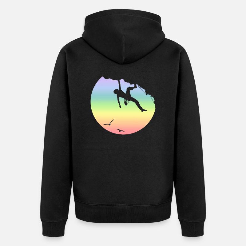 Grimper - Veste à capuche bio Premium Unisexe - noir