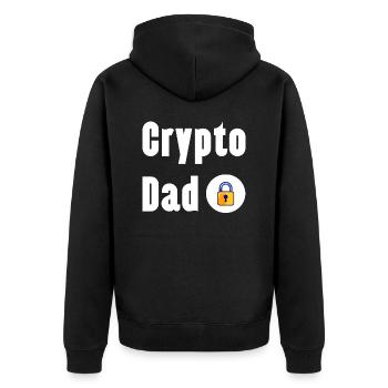 Bitcoin Trading Crypto Aktien - Unisex Premium Bio Zip Hoodie - Schwarz - Hinten - Nico (187cm)