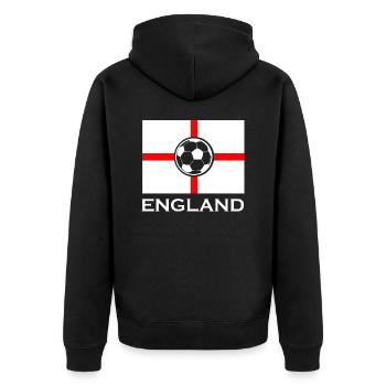 Fußball Soccer - Unisex Premium Organic Zip Hoodie - black - Back - Nico (187cm)