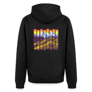 Mountains Hiking Mountain Hiking Hiking Mountain Hikers - Unisex Premium Organic Zip Hoodie - black - Back - Nico (187cm)