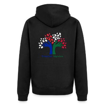 ALGERIE FRANCE DRAPEAU DE L'AMITIÉ FRANÇAIS - Veste à capuche bio Premium Unisexe - noir - Dos - Nico (187cm)