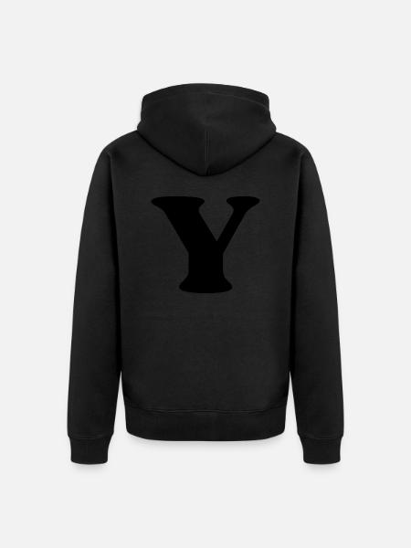 Ypsilon - Unisex Premium Bio Zip Hoodie - Schwarz