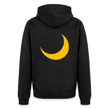 Croissant de Lune Ciel Nocturne - Veste à capuche bio Premium Unisexe - noir - Dos - Nico (187cm)