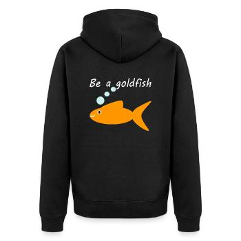 Soyez un poisson rouge - Veste à capuche bio Premium Unisexe - noir - Dos - Nico (187cm)