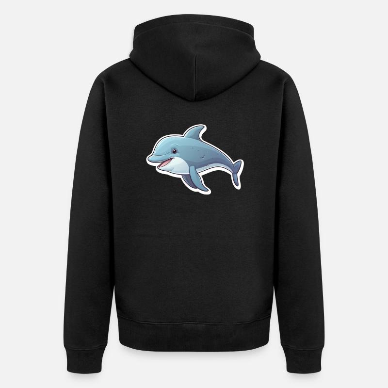Dauphin Mignon - Veste à capuche bio Premium Unisexe - noir