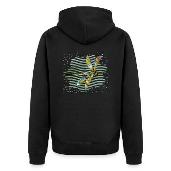 Libellule - Veste à capuche bio Premium Unisexe - noir - Dos - Nico (187cm)