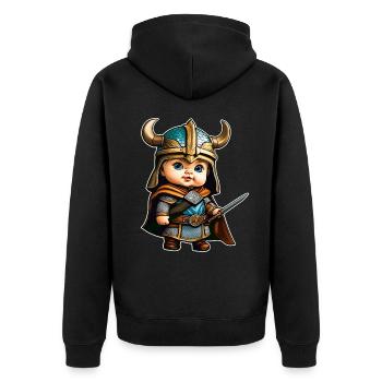 Joli bébé Viking germanique - Veste à capuche bio Premium Unisexe - noir - Dos - Nico (187cm)