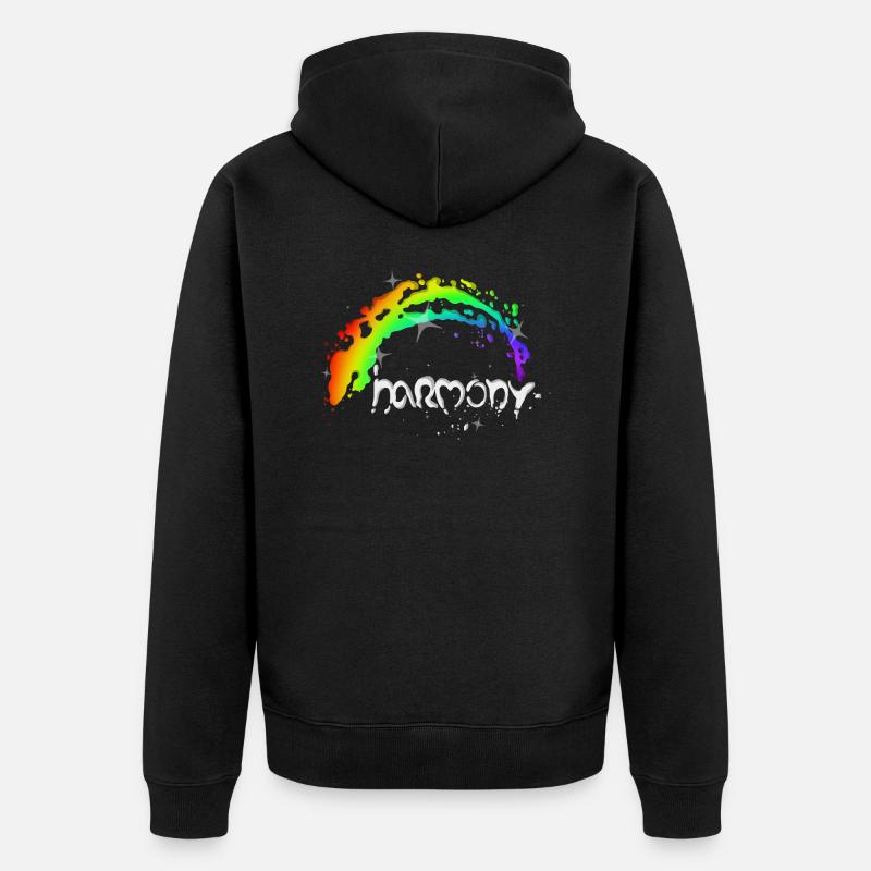 Harmony - Unisex Premium Bio Zip Hoodie - Schwarz