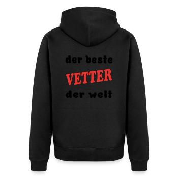 Der beste VETTER COUSIN der welt - Veste à capuche bio Premium Unisexe - noir - Dos - Nico (187cm)