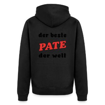 Der beste PATE PARRAIN der welt - Veste à capuche bio Premium Unisexe - noir - Dos - Nico (187cm)