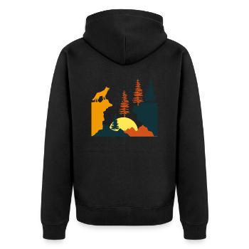 Le paradis intact de la nature - Veste à capuche bio Premium Unisexe - noir - Dos - Nico (187cm)