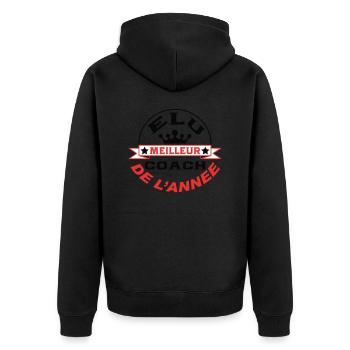 Elu meilleur COACH de l'année - Veste à capuche bio Premium Unisexe - noir - Dos - Nico (187cm)