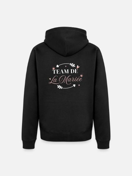 Pink Arrow Brautteam - Unisex Premium Bio Zip Hoodie - Schwarz