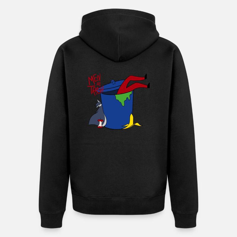 Männer sind Müll - Unisex Premium Bio Zip Hoodie - Schwarz