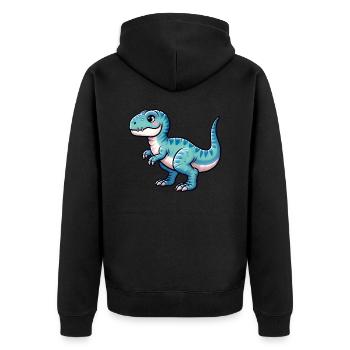 Kawaii Mignon T-Rex - Veste à capuche bio Premium Unisexe - noir - Dos - Nico (187cm)