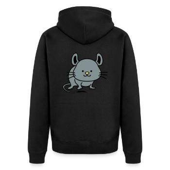 Souris Mignon - Veste à capuche bio Premium Unisexe - noir - Dos - Nico (187cm)