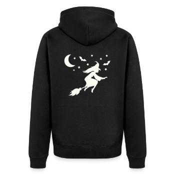 Sorcière - Veste à capuche bio Premium Unisexe - noir - Dos - Nico (187cm)