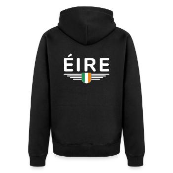 I Love Ireland Elegance Style Design T-Shirt - Veste à capuche bio Premium Unisexe - noir - Dos - Nico (187cm)