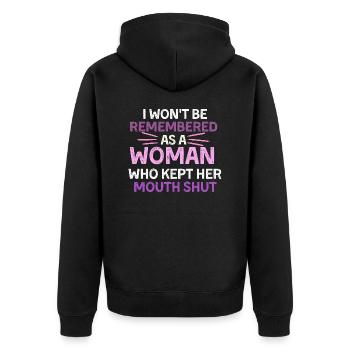 I Woke Up Like This Married Shirt, Just Married Ho - Unisex Premium Bio Zip Hoodie - Schwarz - Hinten - Nico (187cm)