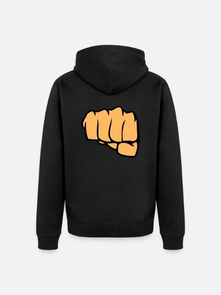 poing - Veste à capuche bio Premium Unisexe - noir