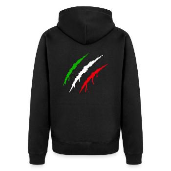 Griffes Italie - Veste à capuche bio Premium Unisexe - noir - Dos - Nico (187cm)
