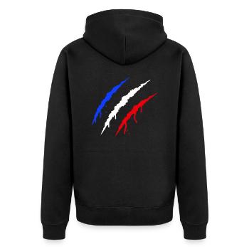 Griffes France - Veste à capuche bio Premium Unisexe - noir - Dos - Nico (187cm)