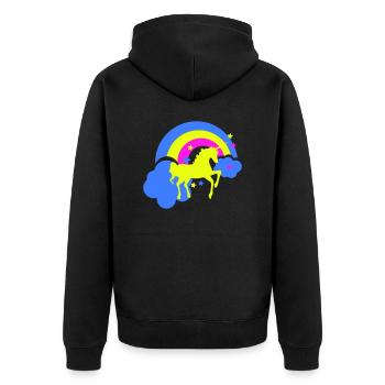 einhorn regenbogen - Veste à capuche bio Premium Unisexe - noir - Dos - Nico (187cm)