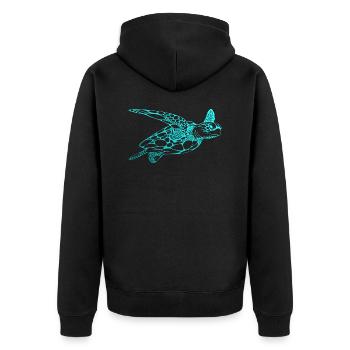 Tortue Plongée Dive Diving Scuba - Veste à capuche bio Premium Unisexe - noir - Dos - Nico (187cm)