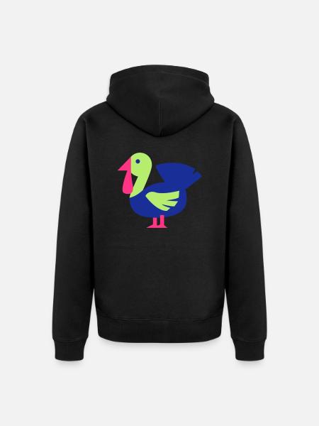 a turkey - Unisex Premium Organic Zip Hoodie - black