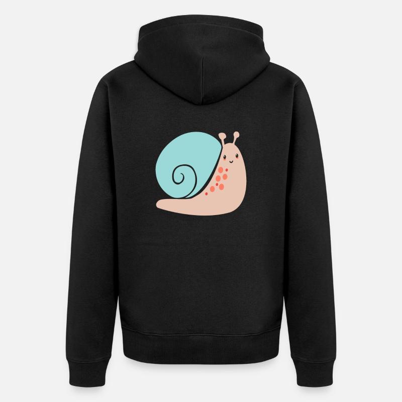escargot - Veste à capuche bio Premium Unisexe - noir