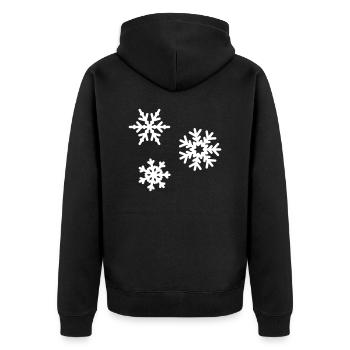 Cristaux de glace flocons de neige étoiles neige d'hiver - Veste à capuche bio Premium Unisexe - noir - Dos - Nico (187cm)