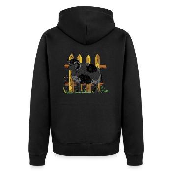 Ram - Veste à capuche bio Premium Unisexe - noir - Dos - Nico (187cm)