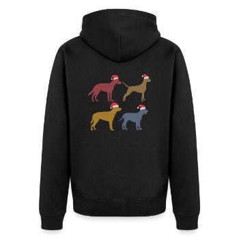 Amoureux des chiens Chiens de Noël - Veste à capuche bio Premium Unisexe - noir - Dos - Nico (187cm)
