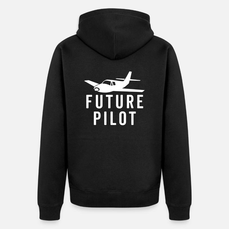 Futur pilote - Veste à capuche bio Premium Unisexe - noir