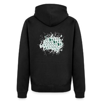 lieben statement schäferhund cool lustiger spruch - Unisex Premium Bio Zip Hoodie - Schwarz - Hinten - Nico (187cm)