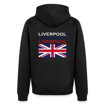 Fußball Soccer - Unisex Premium Organic Zip Hoodie - black - Back - Nico (187cm)